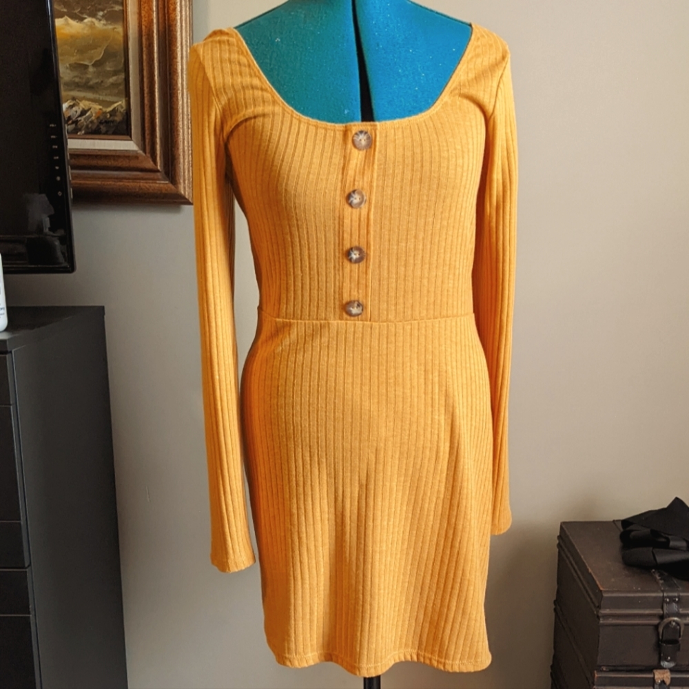 Goldenrod Wild Fable Long Sleeve Dress - M